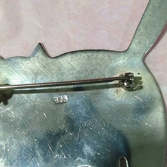 "The Fat Cat" Vintage Sterling Silver Pin - Picture 3 of 5